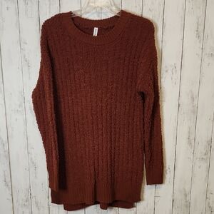 🎅Zenana Outfitters Rust Textured Sweater XL